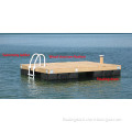 Floating pontoon raft wood decking swim raft